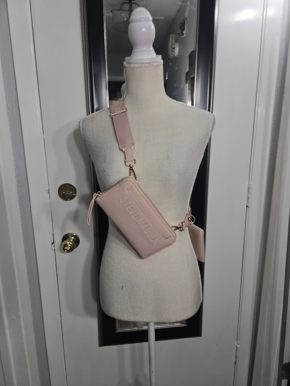 Steve Madden Pink Crossbody Wallet Bag With Coin Purse New - Picture 12 of 12